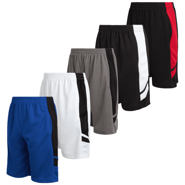 Mad Game Boys' 5 Pack Mesh Lightweight Active Performance Solid ...