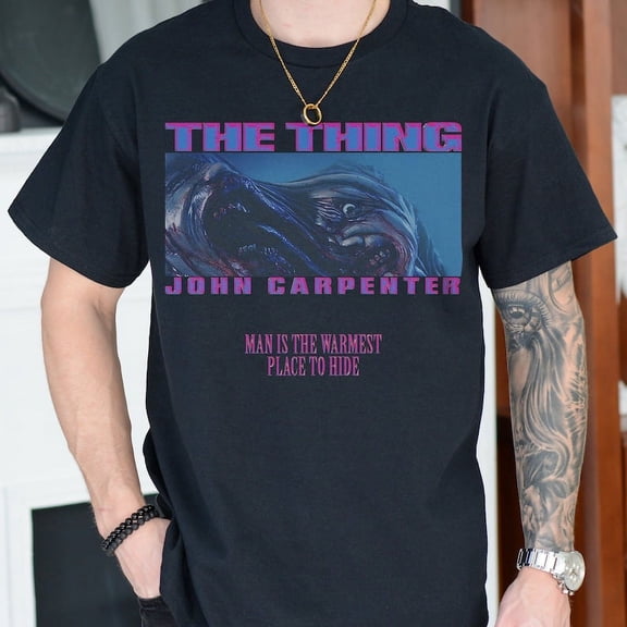 The Thing Movie Shirt, Retro 80s Horror Movie Memorabilia, Bootleg Streetwear, Vintage John Carpenter Monster T-Shirt Collectible