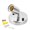 Chrome, variant on Uxcell E26 Light Socket, 180° Adjustable Ceiling Bulb Holder Bronze