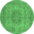 thumbnail image 1 of Ahgly Company Indoor Round Oriental Emerald Green Industrial Area Rugs, 3' Round, 1 of 4
