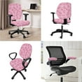 thumbnail image 2 of SCRAWLGOD 4 Pieces Stretch Computer Chair Cover with Arm Slipcovers Removable Desk Chair Seat Covers Dustproof Comfortable Swivel Chair Protector, Axolotl Cherry Heart Pink, 2 of 7