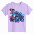 thumbnail image 4 of TOWED22 Toddler Boys Dinosaur Shirts Shark Excavator Truck T-Shirts Graphic Short Sleeve Tees(Light Purple,9-10 Y), 4 of 4