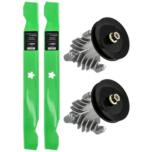 8TEN Spindle Medium Lift Blade Kit for AYP Husqvarna YTH1842 YTH2242A MK1014642