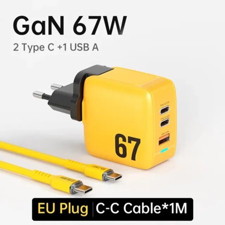 LOPNGLS 67W Fast Charging Type C High Speed USB-C/A Charger PD QC 3.0 PPS 15 Pro Max S23 13