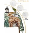 thumbnail image 2 of Tropical Giraffe Sloth Table Cloth, Watercolor Summer Palm Leaf Waterproof Tablecloth for Square Tables, Reusable Washable Fabric Table Cover for Restaurant Kitchen Dining Tables 54"x54", 2 of 6