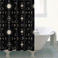 thumbnail image 4 of Black White Sun Moon Star Geometry Pattern Shower Curtain 84"x72" ,Bathroom Decorative Shower Curtains Set with 12 Hooks,Modern Waterproof Washable Shower Curtain, 4 of 6