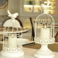 thumbnail image 3 of Candelabro decorativo con forma de jaula para pájaros, farolillos de vela Vintage para decoración navideña, chimenea de boda, 3 of 5