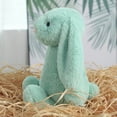 thumbnail image 4 of Juguetes de peluche de conejito de Pascua de 9,8 pulgadas, color verde salvia, peludos y holgados, animales de peluche de conejito de color sólido, peluches de eucalipto difusos para decoración, 4 of 8