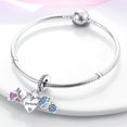 thumbnail image 6 of NARMO European 925 Sterling Silver DIY Charm Love Heart 5A Zircon fit Bracelet for Women Jewelry Gift Making, 6 of 7