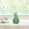 thumbnail image 5 of Luxcidy Bunny Decor Easter Rabbit Decor Easter Decoration Amethyst Crystals Figurines, Crystal Mini Rabbit Figurine, for Feng Shui Home Office Garden Decoration, 1.5in (Green), 5 of 6