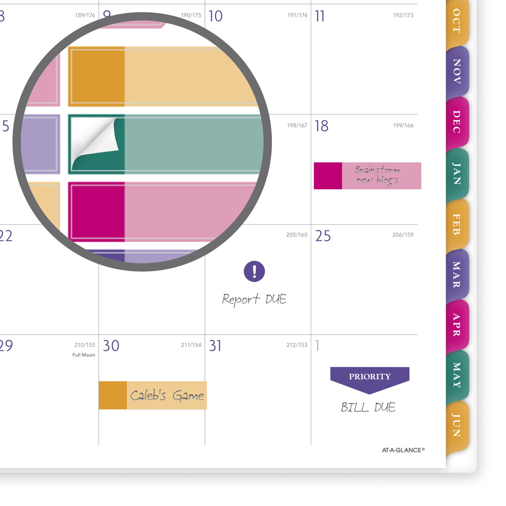 AT-A-GLANCE BADGE Academic 2026-2027 Weekly Monthly Planner Floral Large 8 12 x