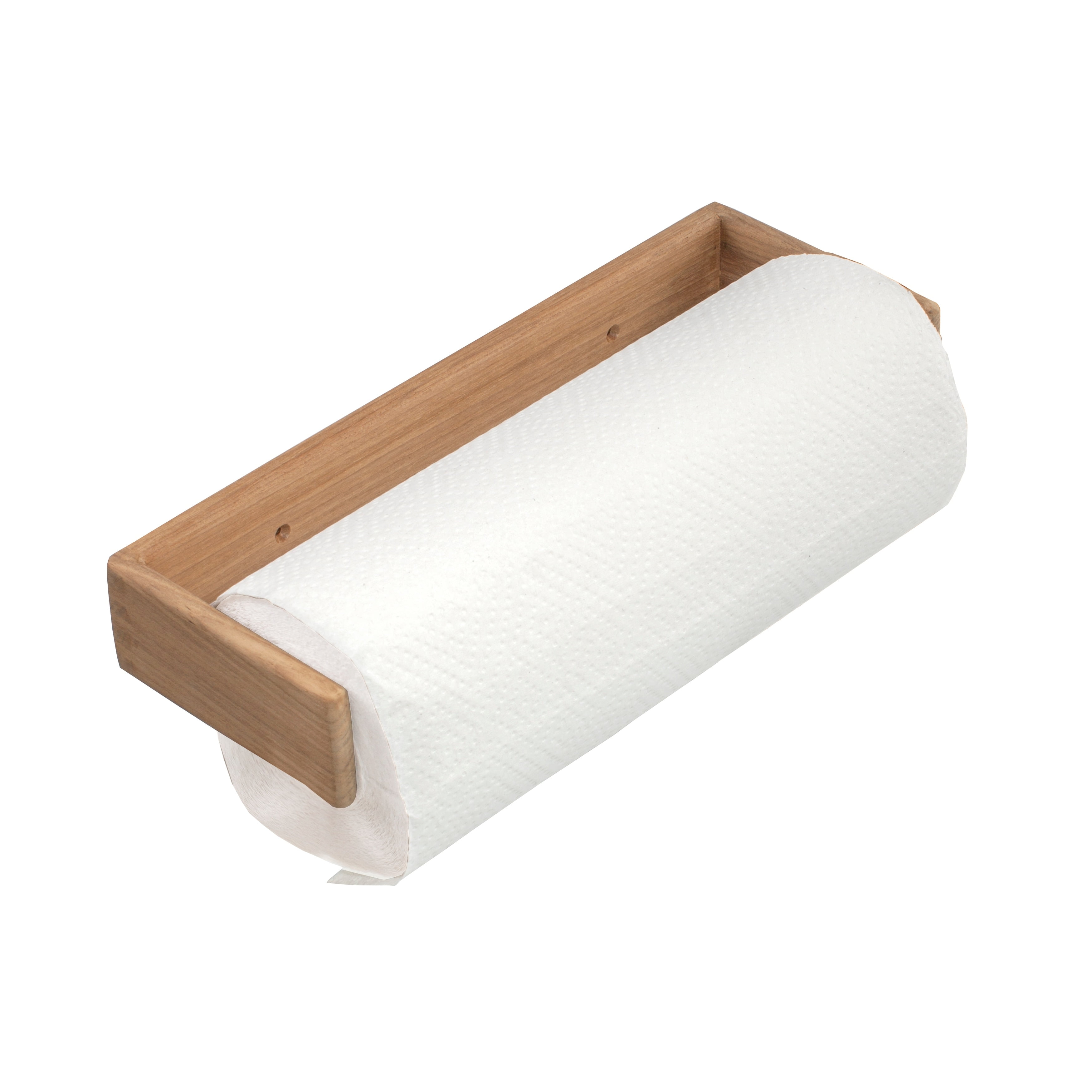 12" Teak Brown Wall-Mount Paper Towel Holder