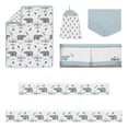 thumbnail image 2 of Sweet Jojo Designs Bear Mountain Blue Black and White Crib Bedding + BreathableBaby Breathable Mesh Liner Pad, 2 of 6