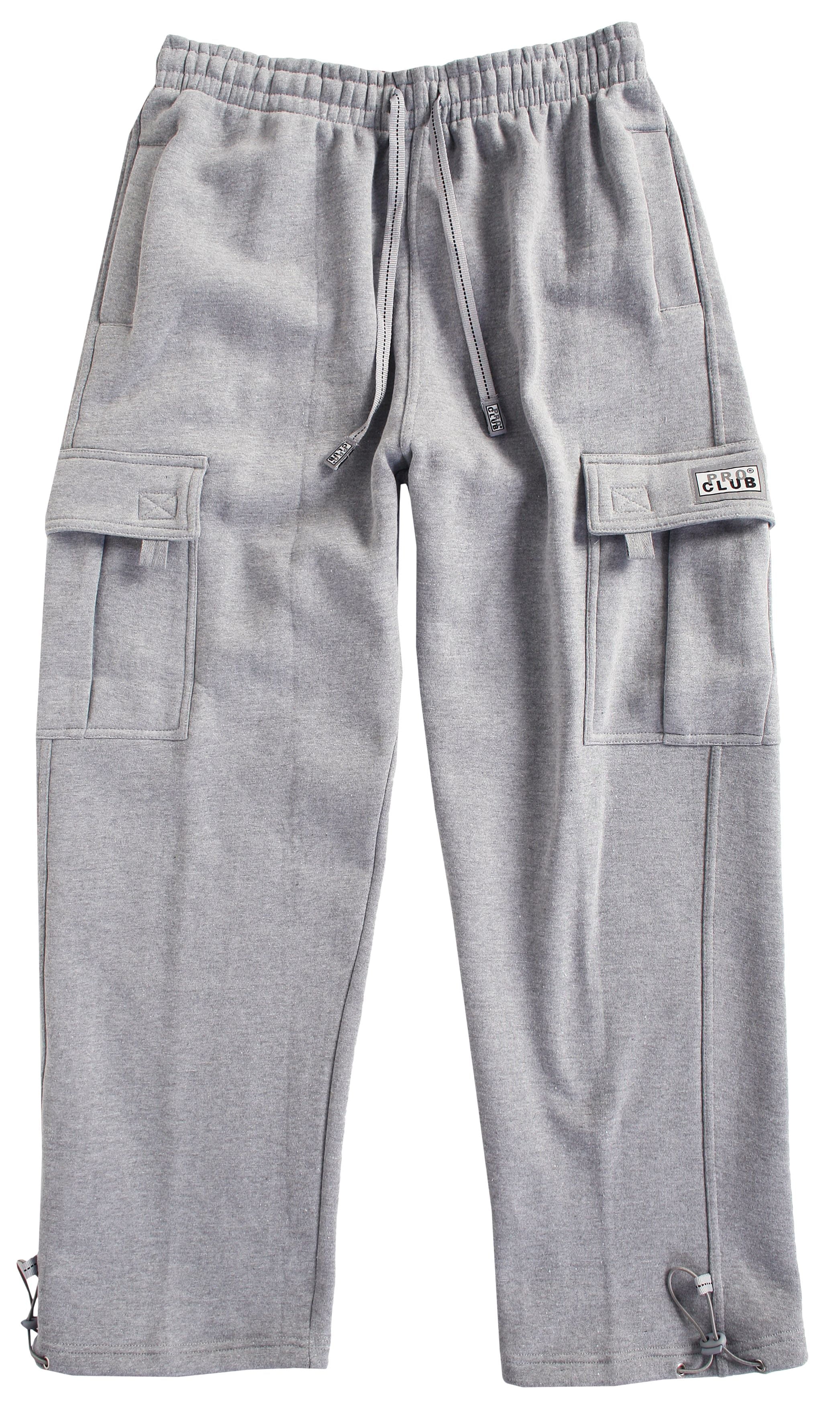 Pro Club Men's Heavyweight Fleece Cargo Sweatpant, Heather Gray, Medium -  Walmart.com
