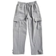 thumbnail image 4 of Pro Club Men's Heavyweight Fleece Cargo Sweatpant, Heather Gray, 4X-Large, 4 of 5