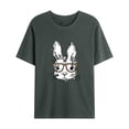thumbnail image 1 of T-Shirt Décontracté pour Hommes à Col Rond Imprimé de Pâques Manches Courtes, 1 of 3
