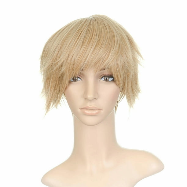 Sandy Blonde Style Courte Longueur Anime Cosplay Costume Perruque