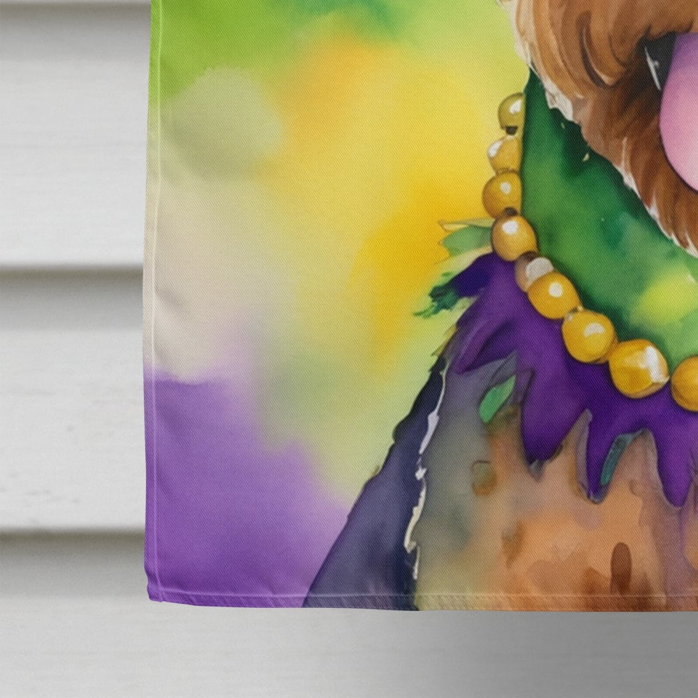 Airedale Terrier King of Mardi Gras House Flag 28 in x 40 in