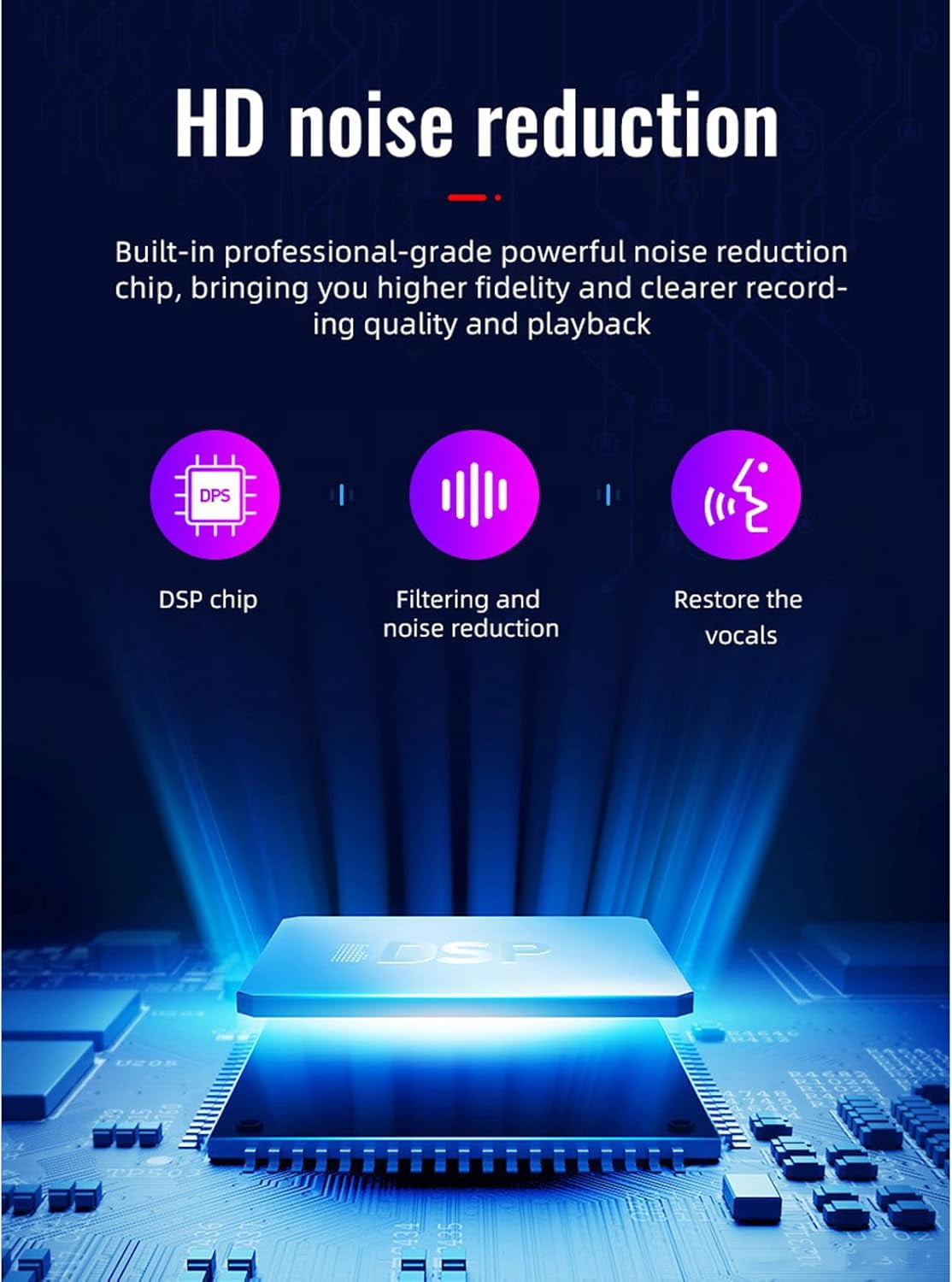 Mini Voice Recorder: Capture Every Sound with Smart, Compact Precision, Digital Intelligent Voice Activated Recorder with Playback, Rechargeable HD Noise Reduction One-Button Operation (8GB)