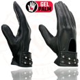 thumbnail image 5 of Milwaukee Leather MG7765 Women's Black Leather Gel Palm Open Wrist Motorcycle Hand Gloves W/ Stylish ‘Wrist Detailing’ Small, 5 of 8