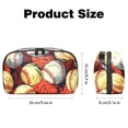 thumbnail image 5 of Baseball Hard Drive Bags Travel Case Charging Cord Organizer - Oxford Cloth Waterproof Electronics Digital Accessories Pouch with Organizer Charger Station - 5.9x9.44x3.14 in, 5 of 6