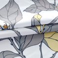 thumbnail image 3 of DriftAway Ryan Sketch Branch Leaves Blackout Grommet Lined Window Curtains 2 Panels, 52" x 36", Yellow Gray, 3 of 6