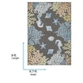 thumbnail image 4 of Livabliss Outdoor Rugs, 7x9 Lakeside Coastal Charcoal Area Rug for Patio, Porch, Deck, Backyard, Waterproof Indoor Outdoor Carpet (6'7" x 9'), 4 of 7