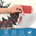 thumbnail image 3 of Yayeee Kitchen Curtains Tier Pair Light Filtering 27"x24" Rod Pocket Short Cafe Window Panel, Christmas Forest, 3 of 7