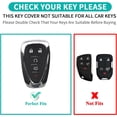 thumbnail image 2 of Key Fob Cover Compatible with Chevrolet Equinox Malibu Traverse Blazer Camaro Impala Cruze Volt Bolt Sonic Trax Tahoe Keychain Case Holder Protector,5-Buttons-Blue, 2 of 6