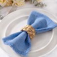 thumbnail image 3 of Reusable Linen Napkins,QZS Handmade Cotton Linen Cloth with Fringes,6Pack Dinner Table Napkins for Wedding,Party Decoration,16.5x16.5 inches, 3 of 6