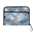 thumbnail image 7 of Accordion File Organizer with Zip Closure 13 Pockets Expanding File Folder Letter A4 Paper Document Organizer for Home Office Blue Plaid Pattern, 7 of 7