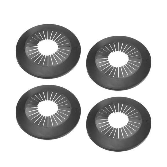 Uxcell Water Pipe Cover Decoration Fit 1.97"-3.07"(50-78mm), Flange Water Pipe PP Plastic Escutcheon Plate Collar Black 4 Pcs