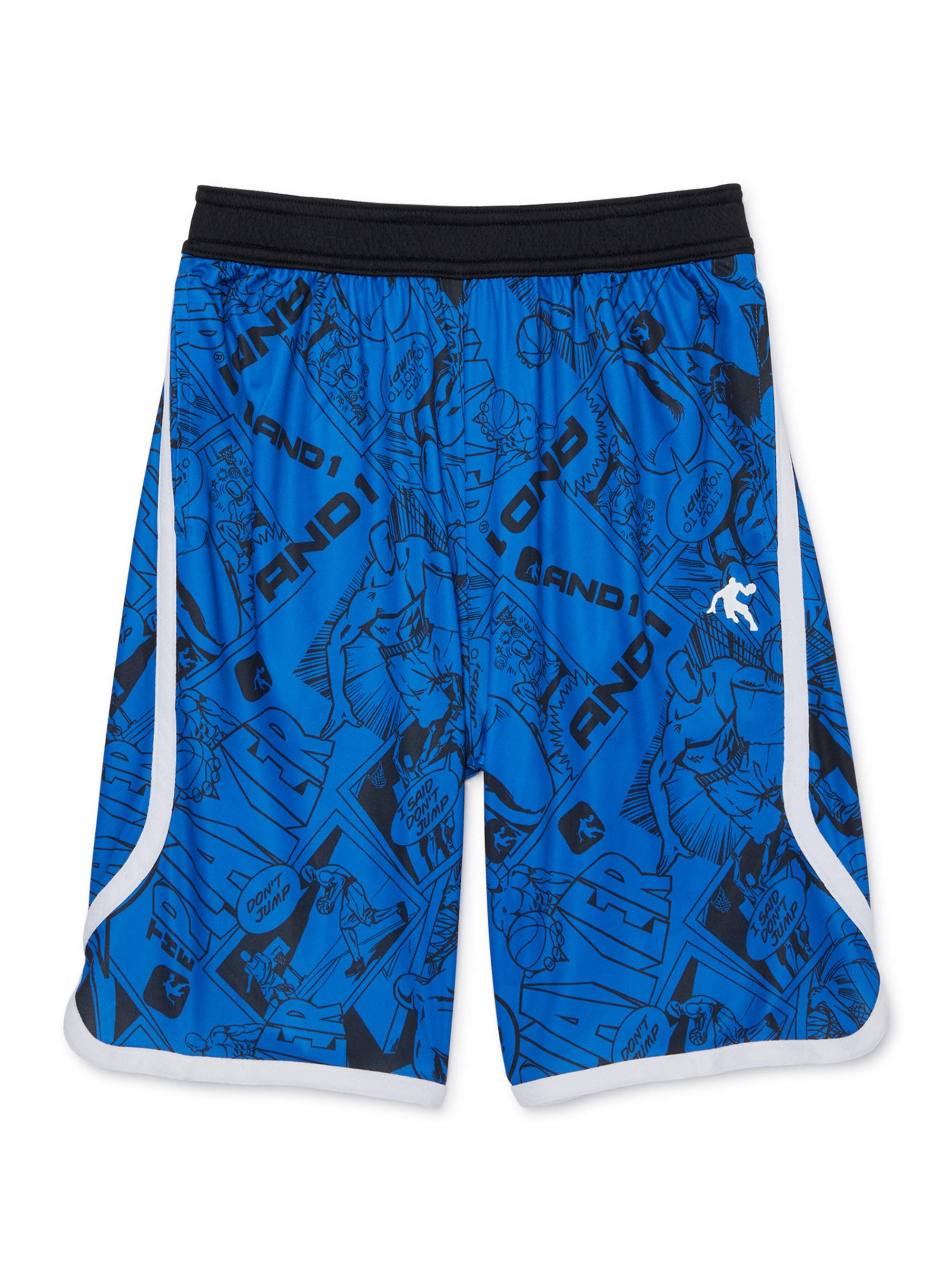 AND1 AND1 Boys Comic Graphic Athletic Basketball Shorts, Sizes 418