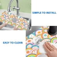 thumbnail image 5 of Boho Rainbow Hippie Floral Kitchen Sink Splash Guard Mat Absorbent Fast Drying Mat Faucet Draining Mat Sink Splash Guard Behind Faucet Drip Catcher for Kitchen Bathroom 5.5"×15", 5 of 6