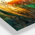 thumbnail image 1 of DesignArt Horloge Murale Grande Vagues Colorées de l'Océan Tombant, 1 of 3
