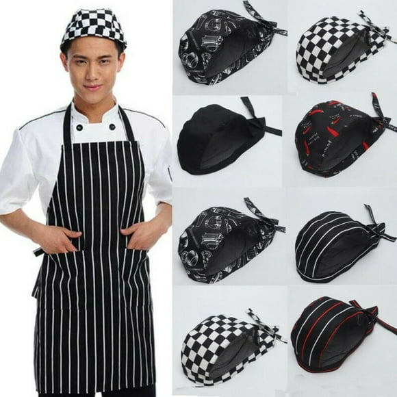 Adjustable Chef Hat Mesh Kitchen Cooking Hat Adult Restaurant Chef Skull Cap