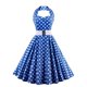 thumbnail image 1 of Vestidos Para Mujer Vestidos Casuales Sin Mangas Cuello Redondo Retro Estampado de Lunares Cinturón de Cintura Alta Cuello Halter Vestido Sin Espalda Odeerbi ODB149622, 1 of 3
