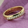 thumbnail image 2 of Lakshya Jewel LLC Cubic Zirconia Wedding 14K Yellow Gold Over Trio His And Her Bridal Ring Set, 2 of 6