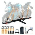 thumbnail image 1 of VEVOR Motorcycle Carrier Scooter Dirt Bike Hitch Mount 600LBS Rack Ramp Hauler, 1 of 9