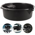 thumbnail image 3 of 1Pack Black Plastic Rectangular Oil Drain Pan for Oil Change 15.7x14.9x5.1in, 3 of 8