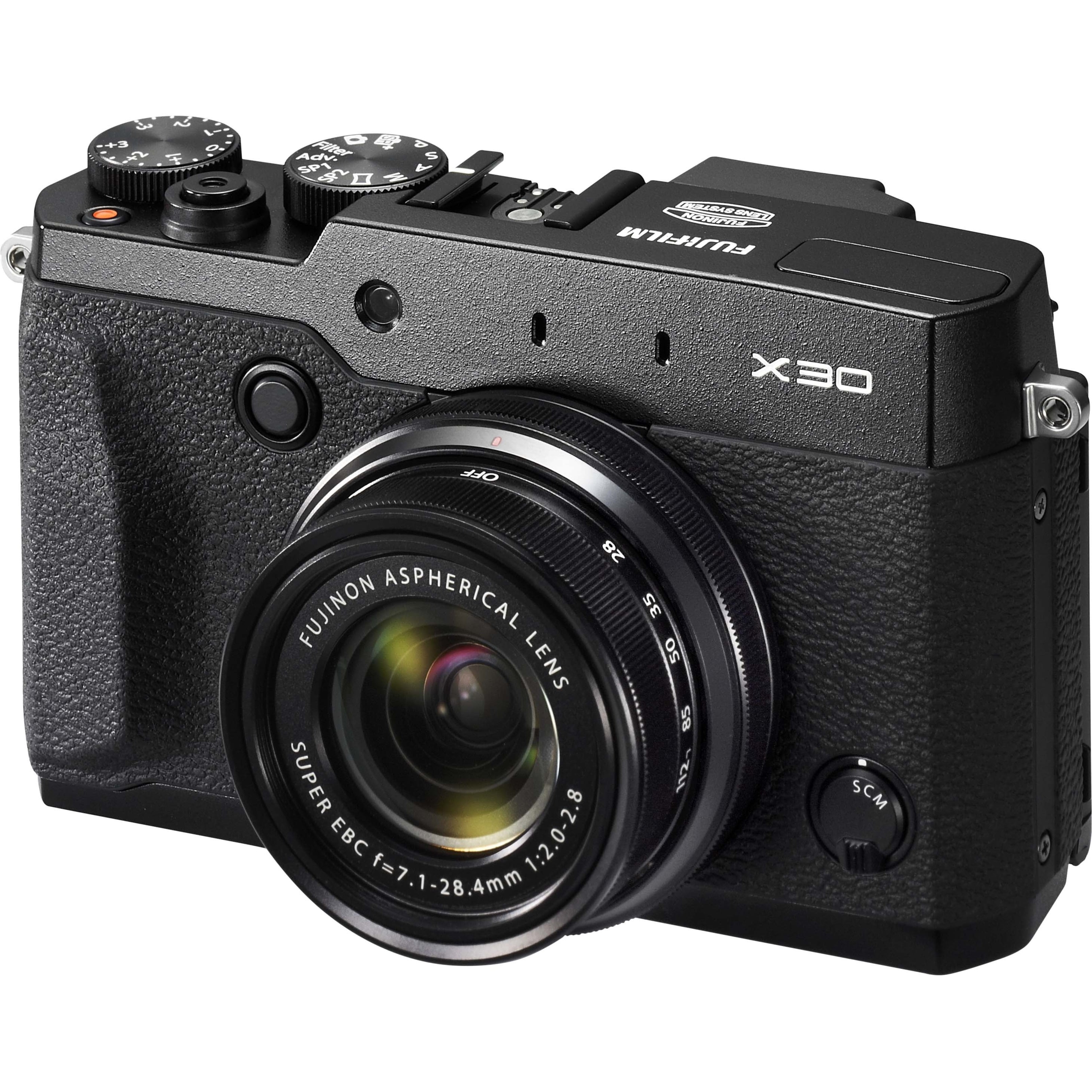 bovenste Arthur Verstrikking Fujifilm X30 HD 12MP 1080p Black Compact Digital Camera - Walmart.com
