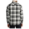 thumbnail image 5 of Yellow Rooster Men's Button Down Regular Fit Long Sleeve Plaid Flannel Casual Shirt Snow White/Black 4XL, 5 of 6