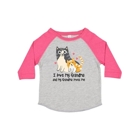

Inktastic I Love My Grandma Loves Me Cat Gift Toddler Boy or Toddler Girl T-Shirt