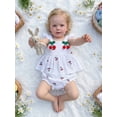 thumbnail image 4 of AceBaby Toddler Baby Girl Summer Outfits Cherry Print Top and Shorts 2Pcs Clothes,Size 3-24M, 4 of 9