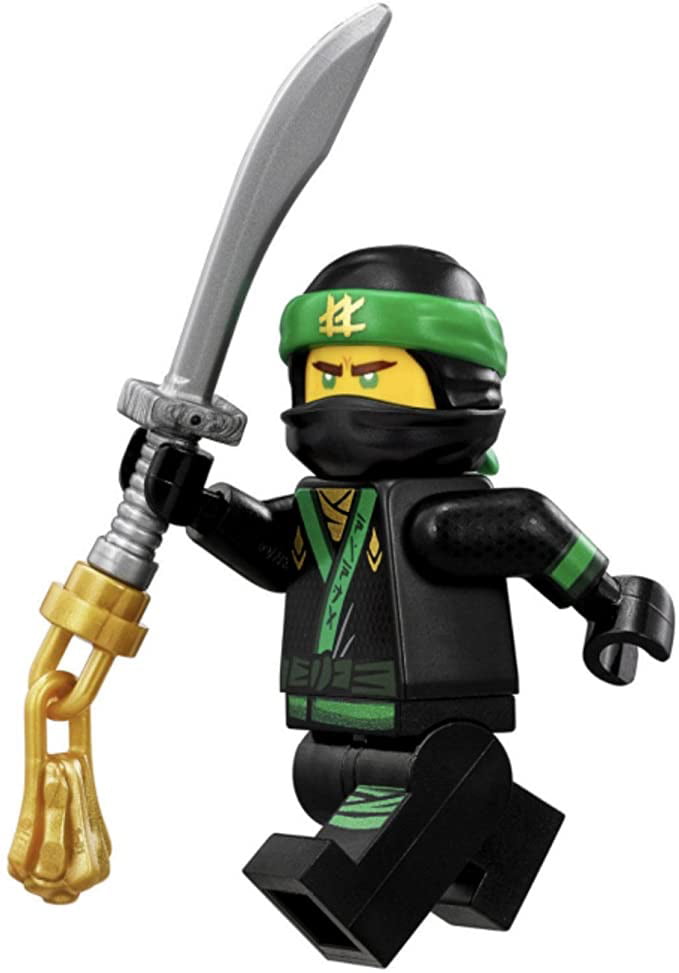 LEGO The Ninjago Movie Minifigure with Hair, Sword, and Display Stand 70617 Lloyd Green Ninja 