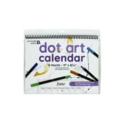 Leisure Arts Dot Art Calendar, 8.5"X11", Blank Calendar, Dot Markers, Paint, Art Markers, Paint Paint Dotters, Dotters, Coloring, Adult Coloring