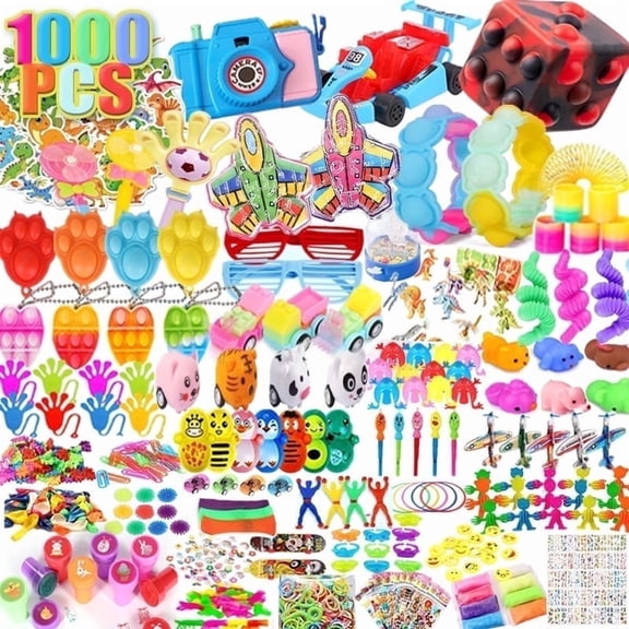 1000 PCS Party Favors Toys for Kids, Assorted Small Toys Bulk Mega Set, Goodie Bag Stuffers, Pinata Fillers, Treasure Box Prizes for Classroom, Carnival Prizes, Birthday Party Gifts for Boys Girls
