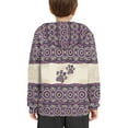 thumbnail image 4 of Xoenoiee Boho Mandala Dog Cat Paw Pattern Kids Hoodies Pullover Sweatshirt with Front Kangaroo Pocket Long Sleeve Hoodies Fall Winter Tops Sportwear for Travel Workout Walk, L, 4 of 7