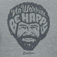 thumbnail image 3 of Teelocity Bob Ross No Worries Be Happy Athletic Heather Short Sleeve Graphic Tee, 3 of 3