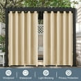 thumbnail image 2 of Lapalife Outdoor Curtains for Patio Waterproof 71 x 84 in Windproof Grommet & Back Tab Thermal Insulated Keep Privacy for Yard Porch, 1 Panel, 2 of 8